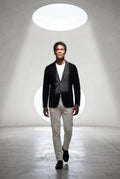 Black Lightweight Unstructured Slim Fit Casual Blazer - Photo 19