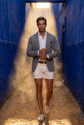 Light Gray Lightweight Unstructured Slim Fit Casual Blazer - Photo 25