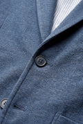 Blue Lightweight Unstructured Slim Fit Casual Blazer - Photo 8