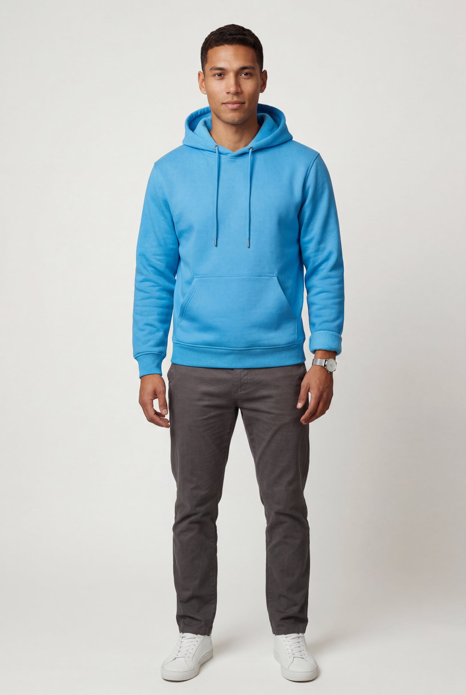 Everyday Casual Hoodie - Blue - Photo 1