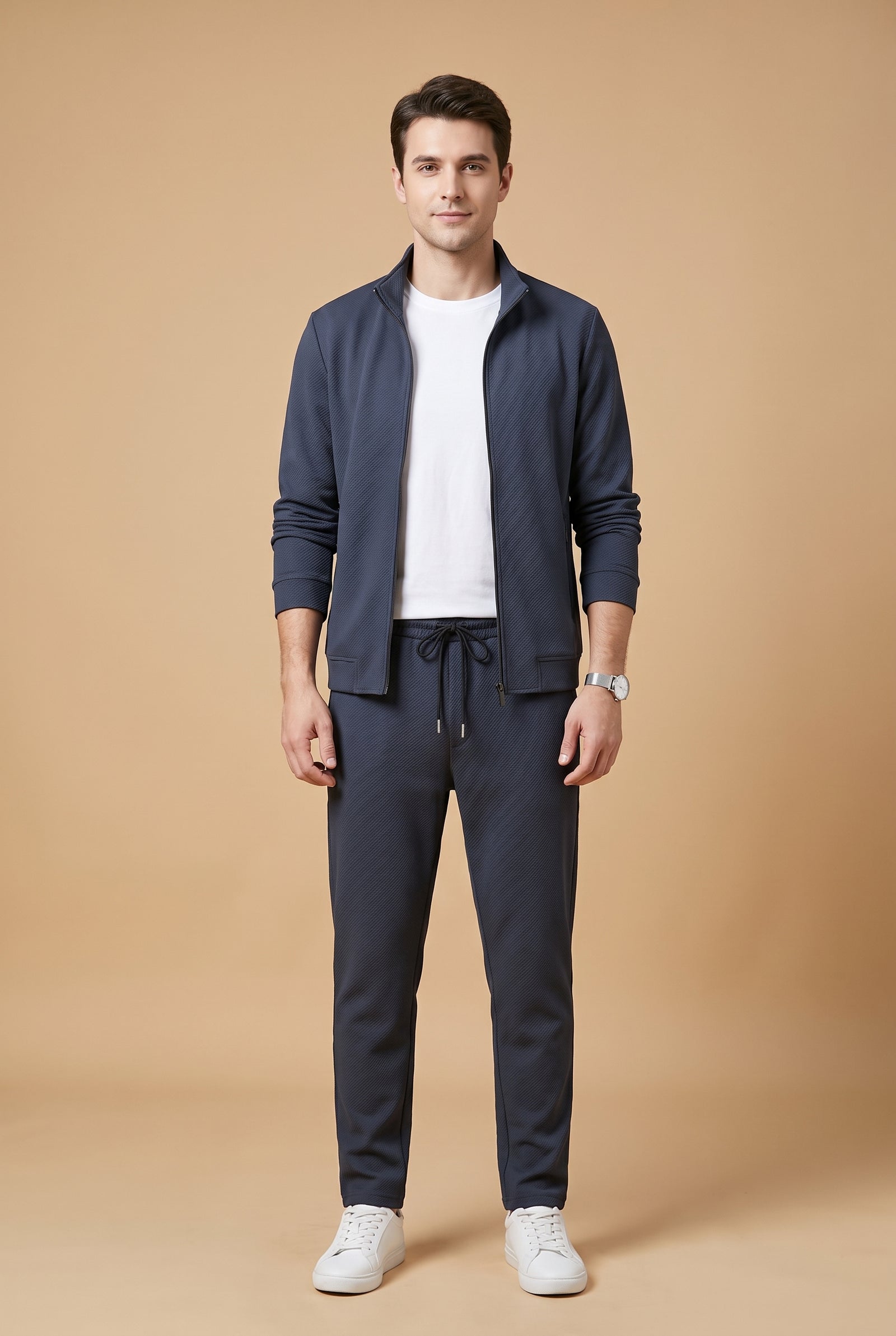 Men's Tracksuit Relaxed Fit in Blue — studio shot
