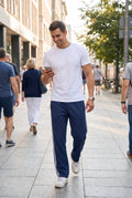 Men's Trousers Elastic Waist Relaxed Fit in Blue — secondary ugc