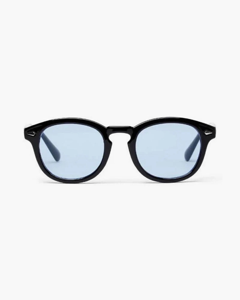 Blue Round Frame Blue Lens Fashion Sunglasses - Photo 2