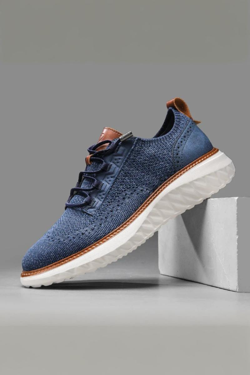 Textured Lace-up Low-top Sneakers - Photo 2