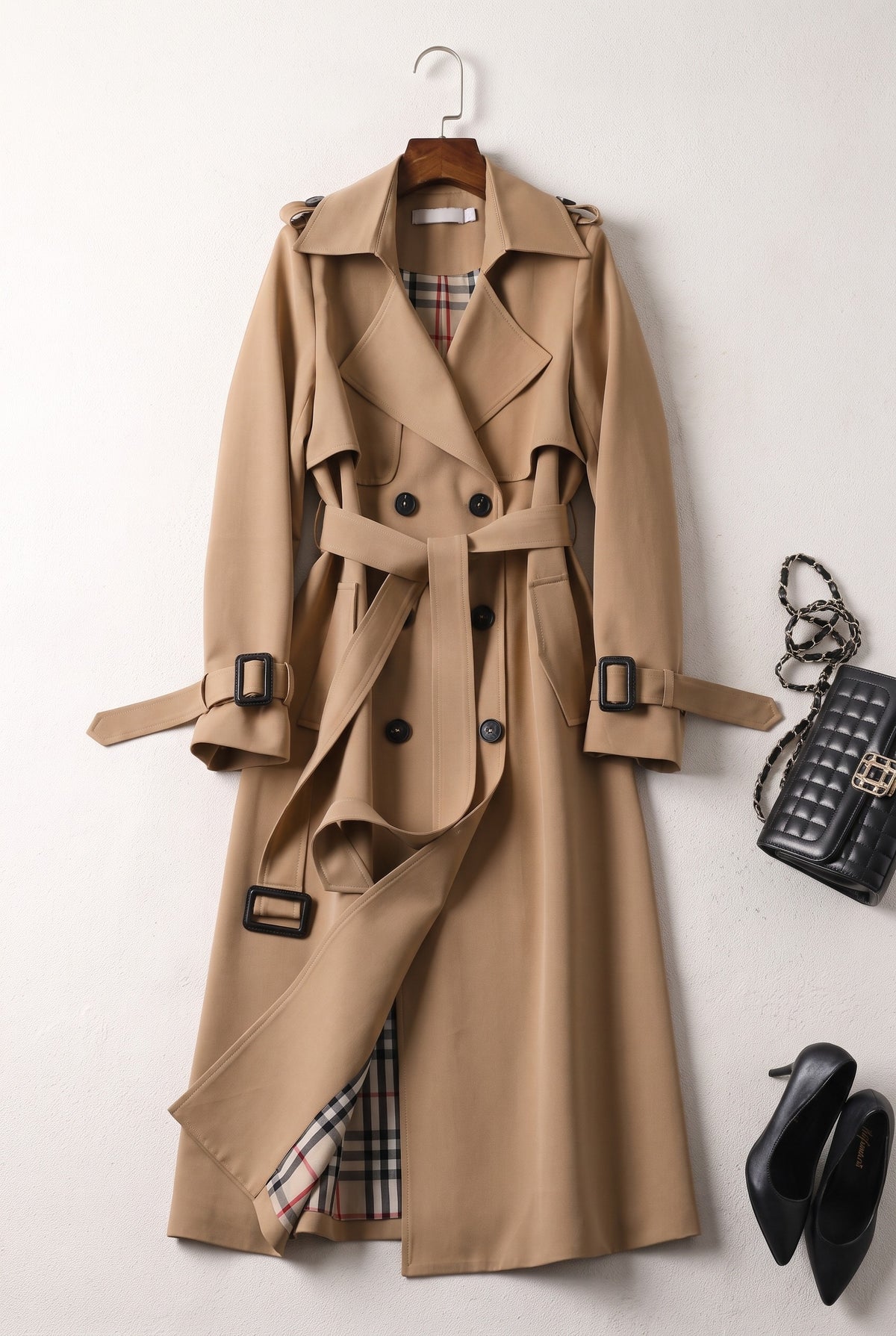 Belted Trench Coat in Brown — Stilenza main image