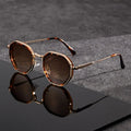 Brown Blue Gradient Geometric Hexagonal Frame Sunglasses - Photo 5