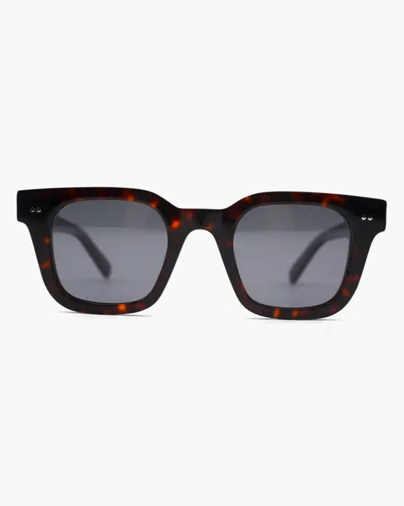 Brown Chunky Square Bold Frame Sunglasses with Wide Temples - Photo 5