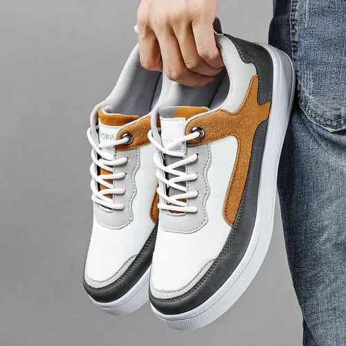 Color-block Low-top Lace-up Sneakers - Smart casual footwear - Photo 3