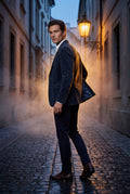 Denim Blue Fine Wale Tailored Single-breasted Blazer - Blazers - Photo 10