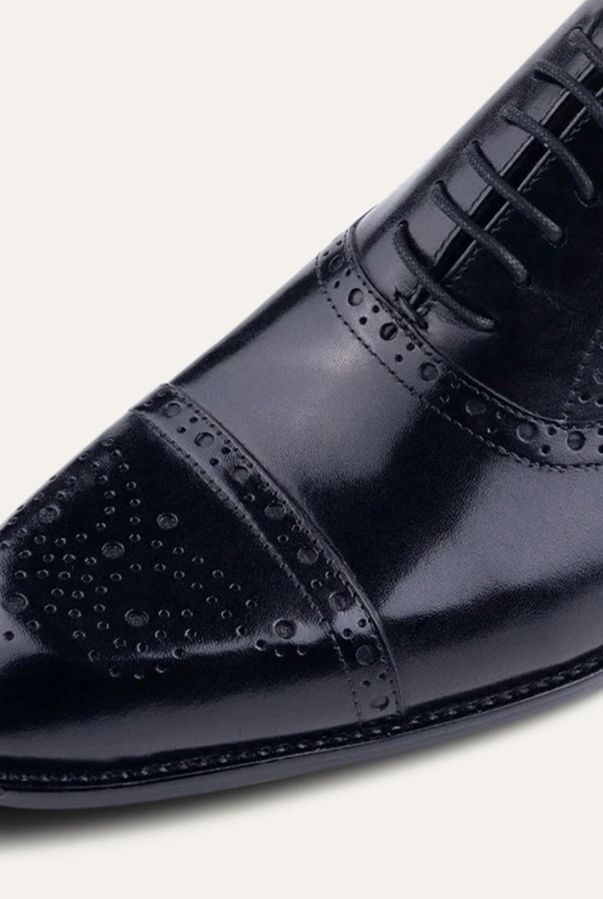 Leather Brogue Dress Shoes in Brown — side