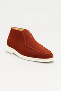 Brown Mid-top Slip-on Loafer with Moccasin Stitching - Loafers - Photo 6