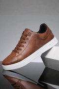 Minimalist Faux Low-top Lace-up Sneakers - Photo 2