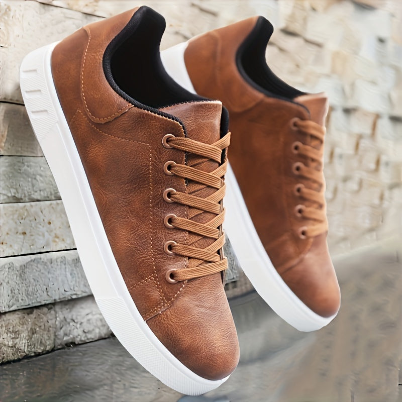 Minimalist Faux Low-top Lace-up Sneakers - Photo 7