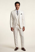 Three-Piece Formal Suit - White - Photo 1