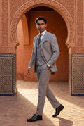 Light Gray Notch Lapel Tailored Three-piece Suit - Photo 6