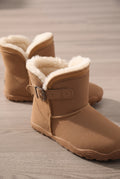 Plush Lined Ankle Boots in Brown — studio detail