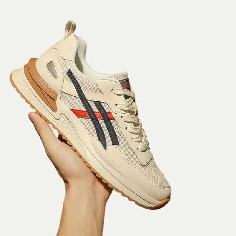 Retro Panel Lace-Up Sneakers with Chunky Sole - Photo 6