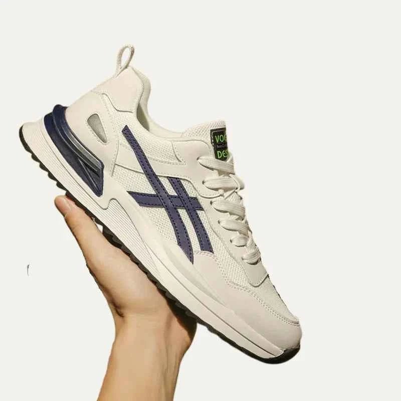 Retro Panel Lace-Up Sneakers with Chunky Sole - Photo 7