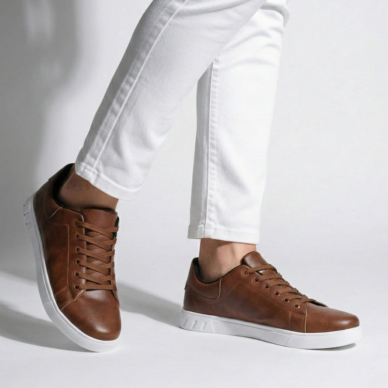 Structured Faux Low-top Casual Sneakers - Photo 4