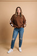 Women's Sweatshirt Oversized Print in Brown — primary studio
