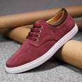 Burgundy Contrast Sole Lace-up Derby Dress Shoes - Lace-up shoes - Photo 5