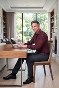 Men's Shirt Slim Fit in Burgundy — lifestyle luxury office