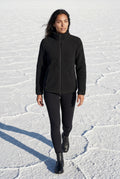 Black Plush Zip-up Jacket with Stand Collar - Fleece jacket - Photo 20
