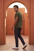 Olive Slim Fit Crew Neck Short Sleeve Tee - Short sleeve t-shirts - Photo 17