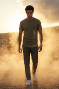 Olive Slim Fit Crew Neck Short Sleeve Tee - Short sleeve t-shirts - Photo 21