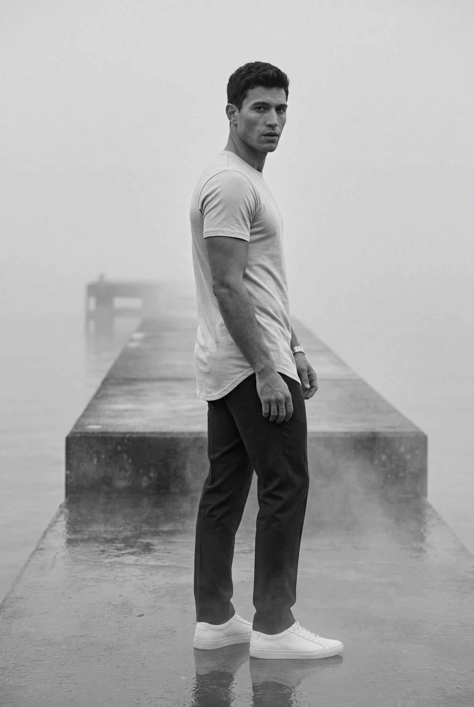 White Slim Fit Crew Neck Short Sleeve Tee - Short sleeve t-shirts - Photo 23