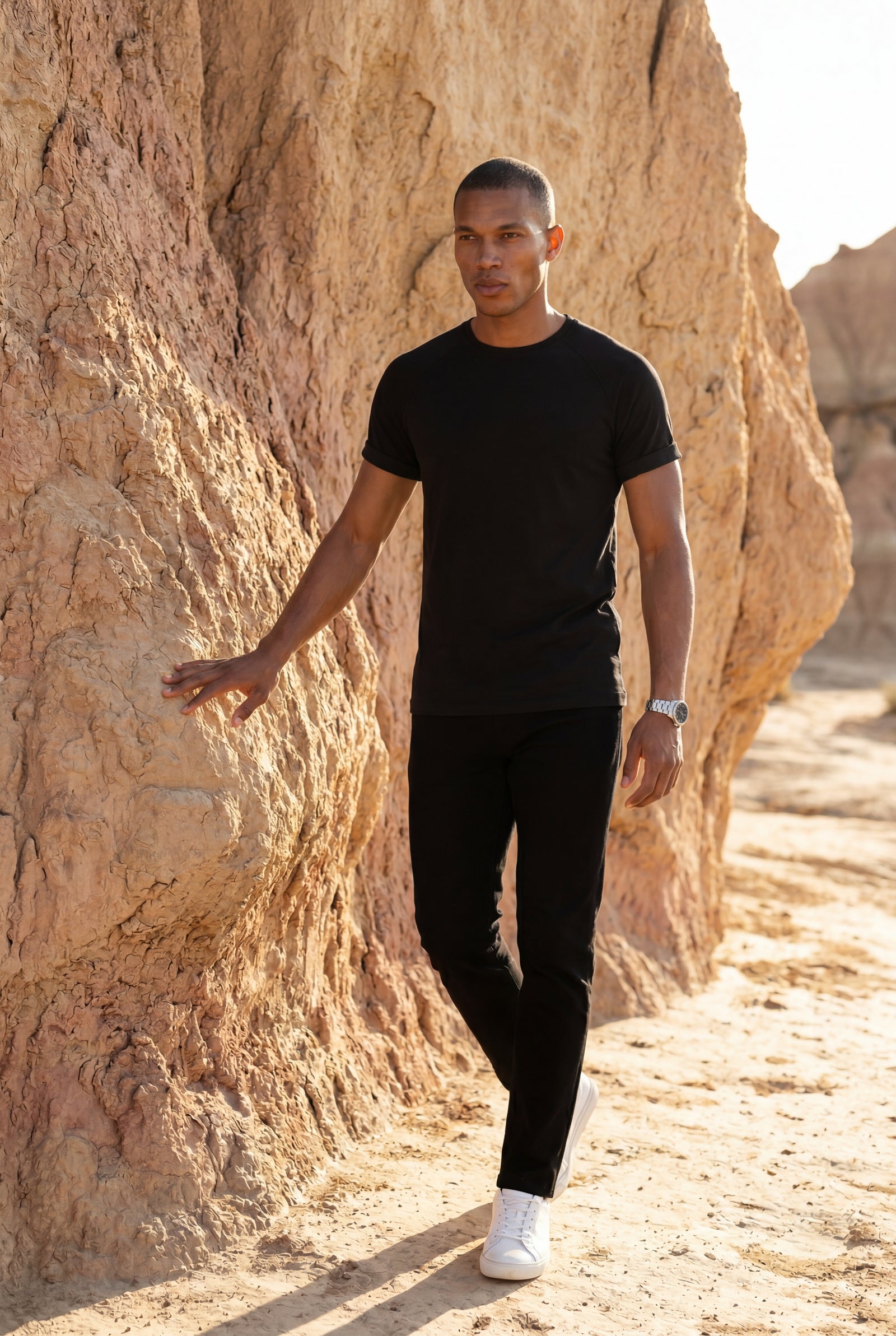 Black Slim Fit Crew Neck Short Sleeve Tee - Short sleeve t-shirts - Photo 7