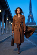 Caramel Women's Double-Breasted Belted -Blend Trench Coat - Trench coats - Photo 10