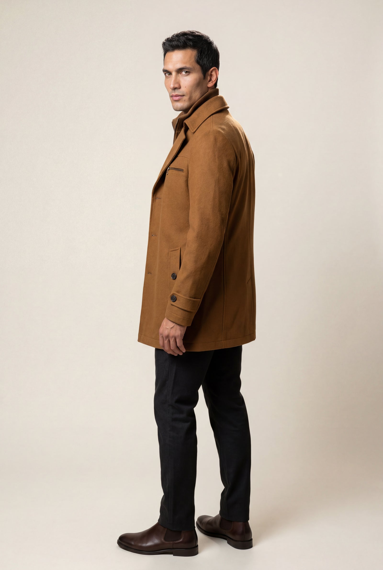 Camel Camel Brown Single-breasted Classic Winter Coat - Winter jackets - Photo 2