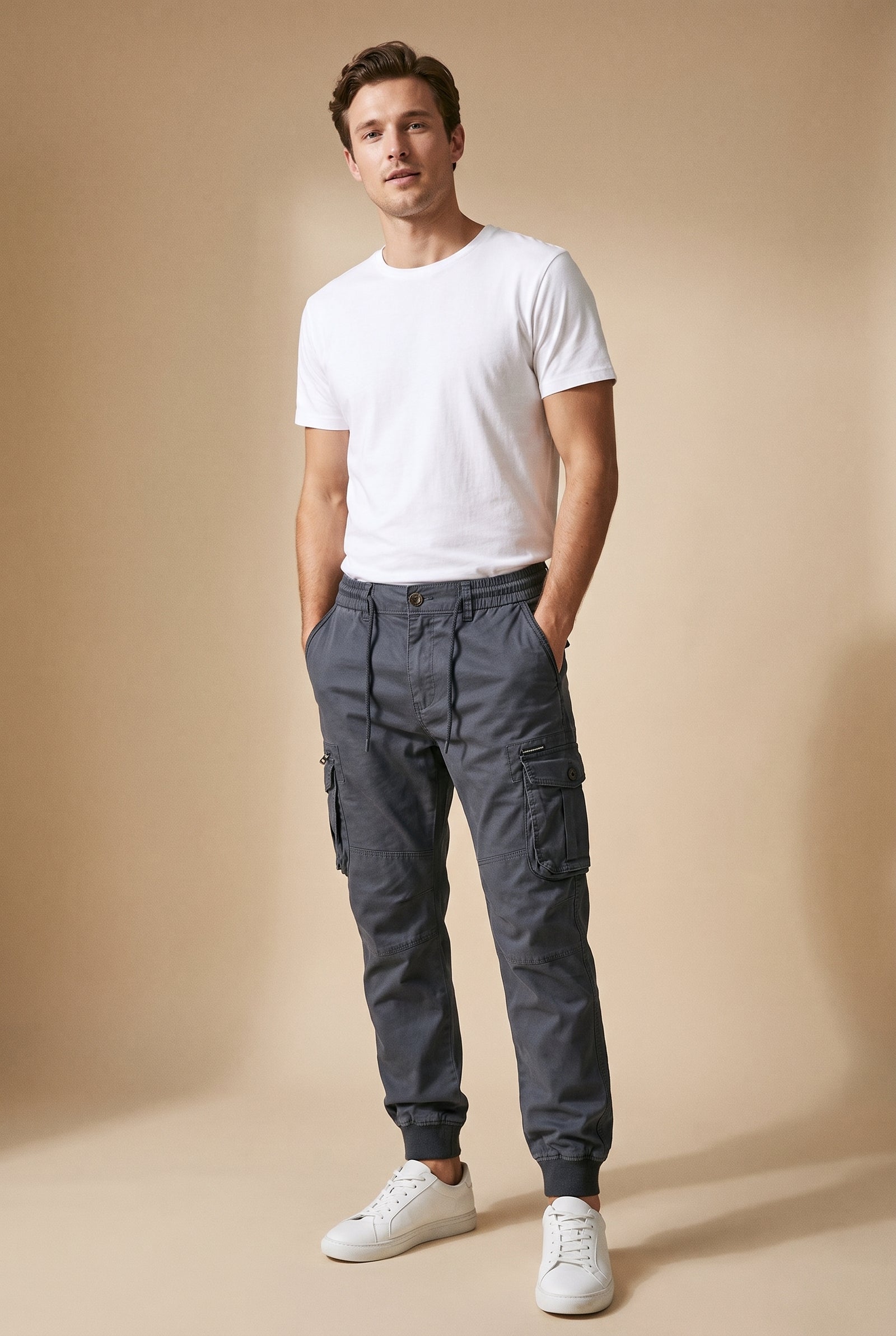 Men's Cargo Pants Modern Fit in Charcoal — primary studio