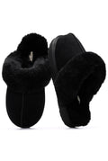 Shearling Open-Back Slippers in Chestnut Brown — other