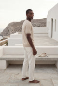 Beige Fine Relaxed Fit Short Sleeve T-shirt - Relaxed fit t-shirt - Photo 11