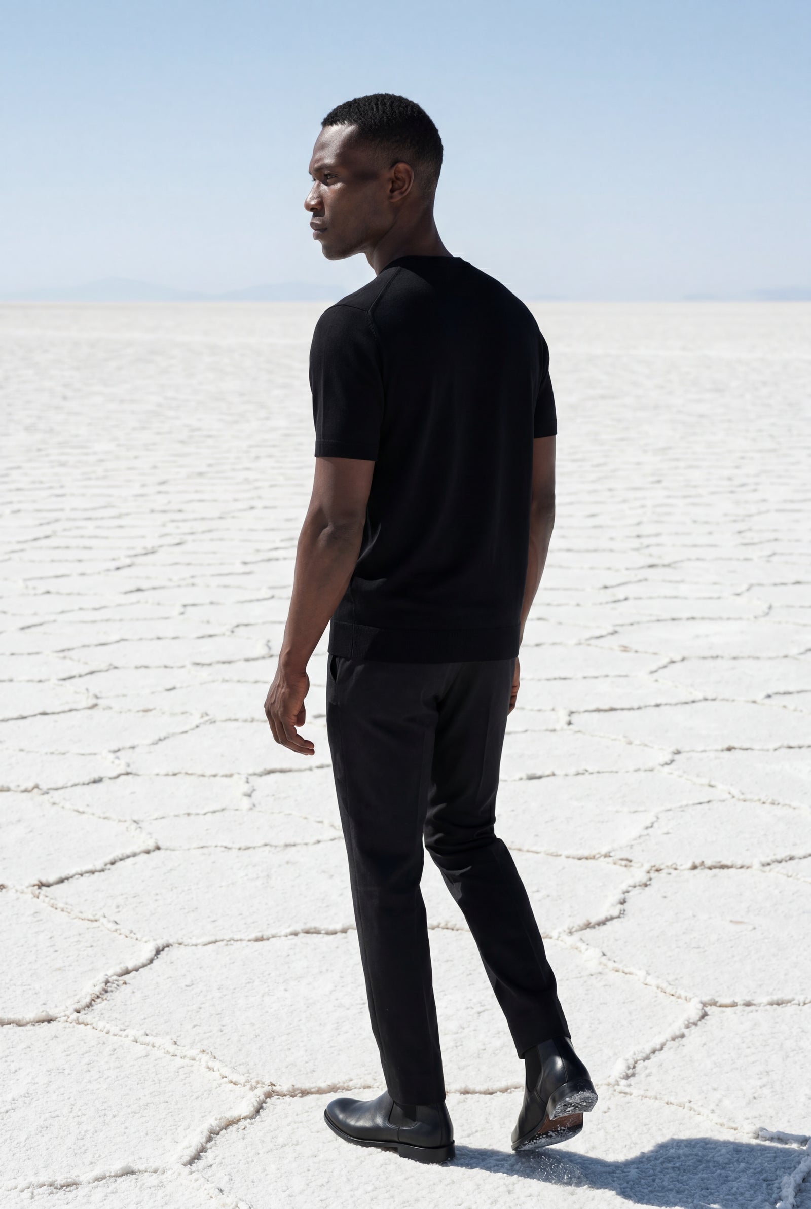 Black Fine Relaxed Fit Short Sleeve T-shirt - Relaxed fit t-shirt - Photo 8