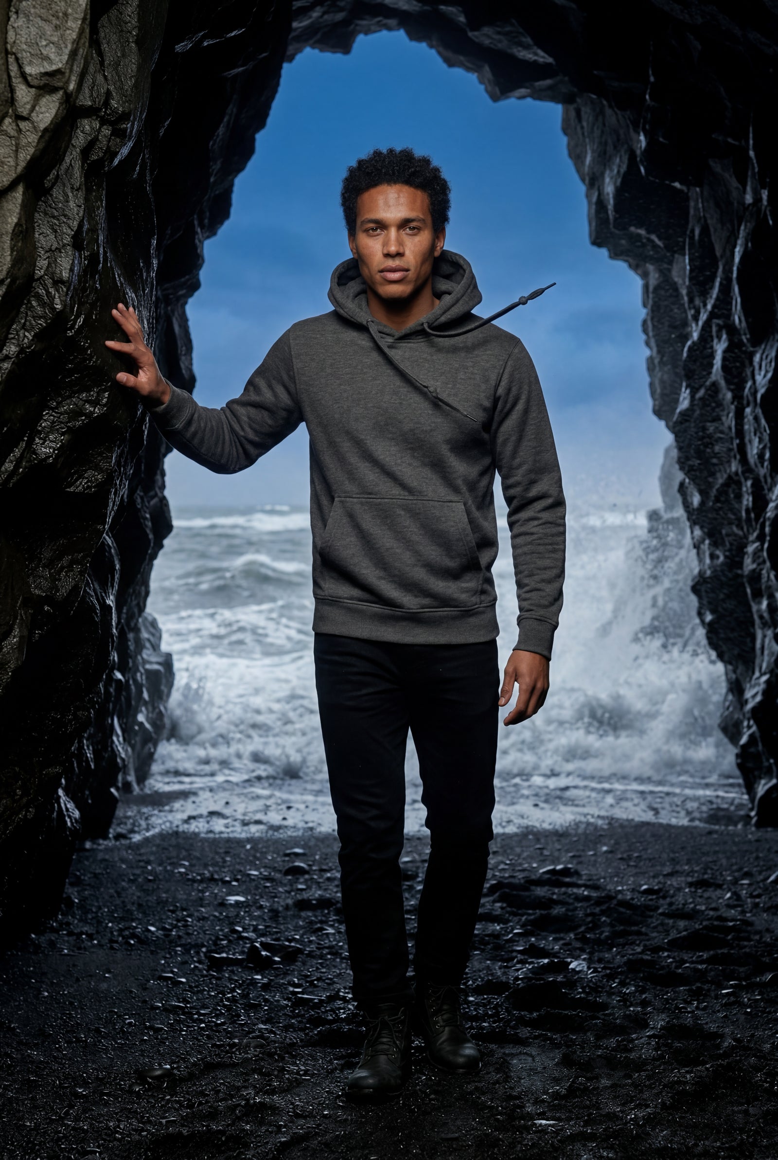Dark Gray Men's Classic Drawstring Hood Regular Fit Pullover Hoodie - Men's hoodie - Photo 13