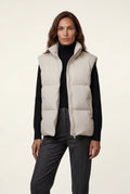 Cream Minimalist Hip-length Padded Bodywarmer Vest - Photo 2