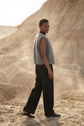 Gray Oversized Sleeveless Open-front Cardigan Vest - Oversized cardigan - Photo 10