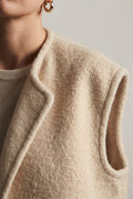 Cream Oversized Sleeveless Open-front Cardigan Vest - Oversized cardigan - Photo 19