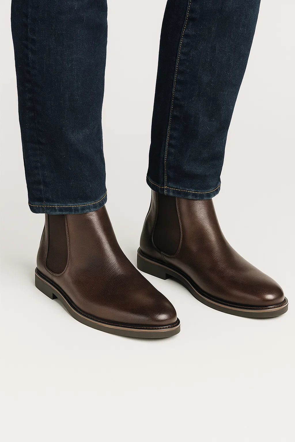 Classic Chelsea Boots with Elastic Panels - Photo 9
