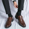 Monk Strap Brogue Oxford Dress Shoes with Wingtip Detail - Monk strap oxford shoes - Photo 7