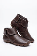 Women's Ankle Boots Vintage Style in Dark Brown — primary product