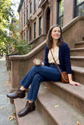 Women's Ankle Boots Vintage Style in Dark Brown — secondary lifestyle