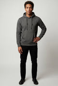 Dark Gray Men's Classic Drawstring Hood Regular Fit Pullover Hoodie - Men's hoodie - Photo 2