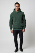 Dark Green Plush Relaxed Fit Hoodie with Kangaroo Pocket - Photo 5