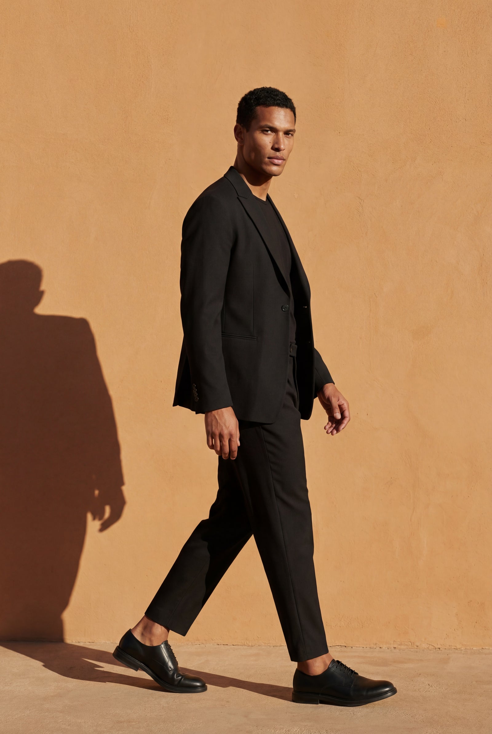 Black Slim Fit Single-breasted Two Piece Suit Set - Two-piece set - Photo 8