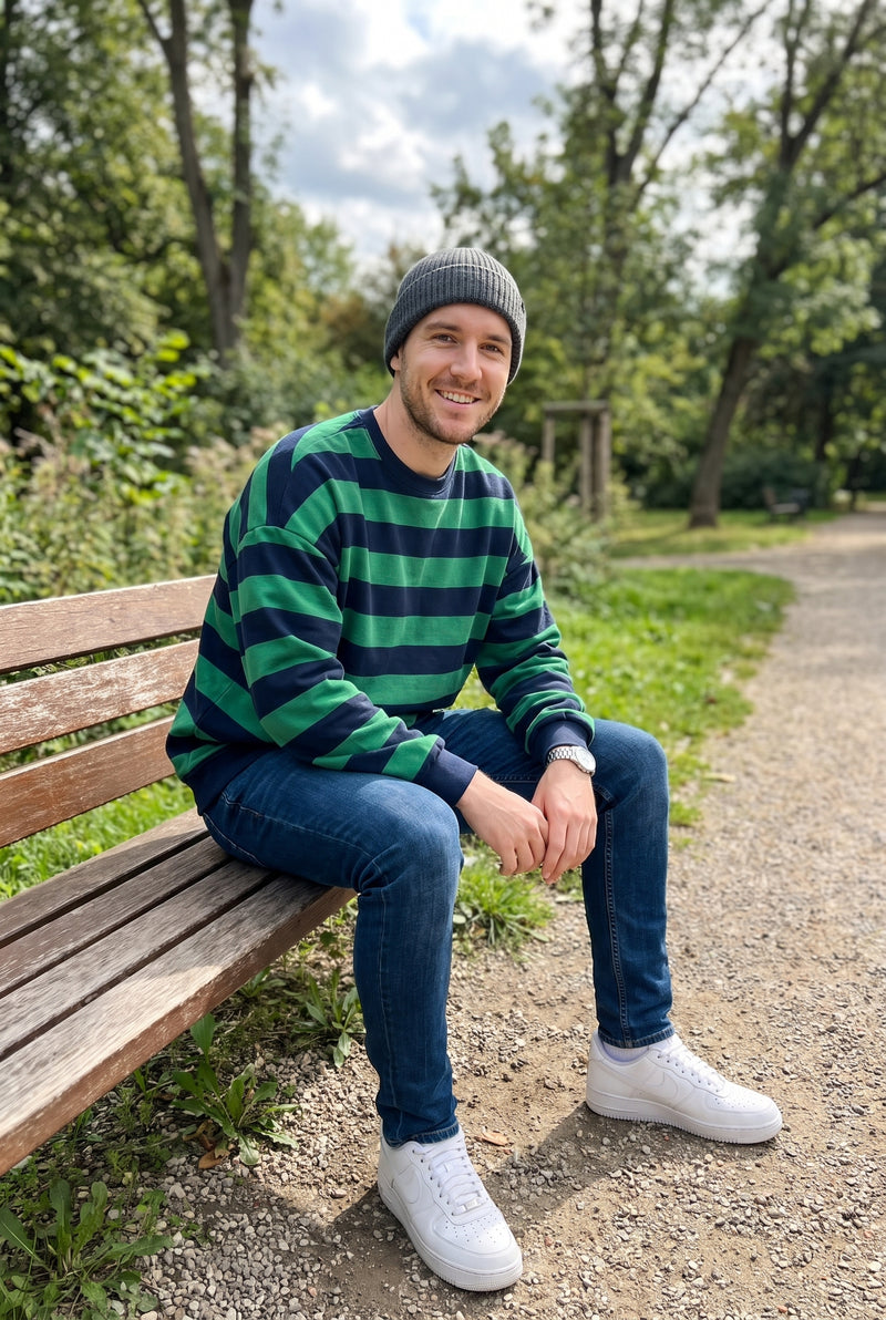 Men's Sweater Striped Oversized — ugc