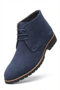 Denim Blue Chunky Sole Derby Boots - Photo 1